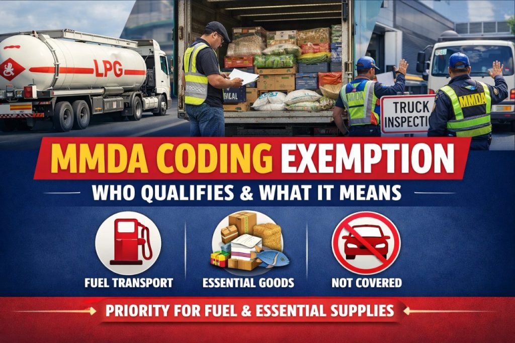 MMDA coding exemption_ fuel and goods