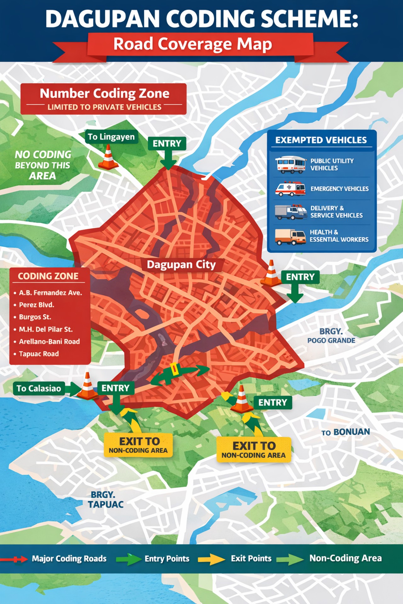 dagupan-number-coding-map
